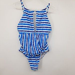 Cupshe Blue‎ Striped Women's One Piece Bathing Suit Size XL